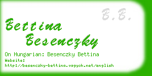 bettina besenczky business card